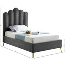  Color_Grey  Size_Twin  -- Lily Grey Velvet Upholstered Twin Bed IMAGE 6