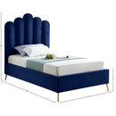  Color_Navy  Size_Twin  -- Lily Navy Velvet Upholstered Twin Bed IMAGE 6