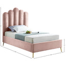  Color_Pink  Size_Twin  -- Lily Pink Velvet Upholstered Twin Bed IMAGE 6