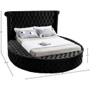 Meridian Luxus Black Velvet Full Bed (3 Boxes) IMAGE 11