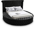  Color_Black  Size_Full  -- Meridian Luxus Upholstered Platform Bed with Storage IMAGE 1