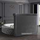  Color_Grey  Size_Full  -- Luxus Grey Velvet Upholstered Full Bed IMAGE 10
