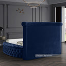  Color_Navy  Size_Full  -- Luxus Navy Velvet Upholstered Full Bed IMAGE 10