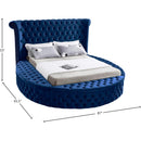 Meridian Luxus Navy Velvet Full Bed (3 Boxes) IMAGE 11