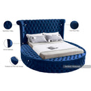  Color_Navy  Size_Full  -- Luxus Navy Velvet Upholstered Full Bed IMAGE 12