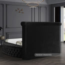  Color_Black  Size_King  -- Luxus Black Velvet Upholstered King Bed IMAGE 10