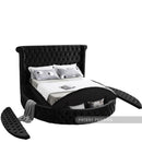  Color_Black  Size_King  -- Luxus Black Velvet Upholstered King Bed IMAGE 7