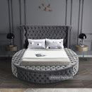  Color_Grey  Size_King  -- Luxus Grey Velvet Upholstered King Bed IMAGE 6