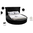  Color_Black  Size_Queen  -- Luxus Black Velvet Upholstered Queen Bed IMAGE 12