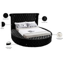 Meridian Luxus Black Velvet Queen Bed (3 Boxes) IMAGE 12