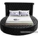  Color_Black  Size_Queen  -- Luxus Black Velvet Upholstered Queen Bed IMAGE 5