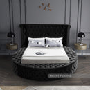  Color_Black  Size_Queen  -- Luxus Black Velvet Upholstered Queen Bed IMAGE 6