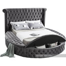  Color_Grey  Size_Queen  -- Luxus Grey Velvet Upholstered Queen Bed IMAGE 3