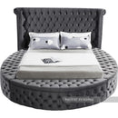  Color_Grey  Size_Queen  -- Luxus Grey Velvet Upholstered Queen Bed IMAGE 6