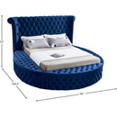  Color_Navy  Size_Queen  -- Luxus Navy Velvet Upholstered Queen Bed IMAGE 11