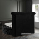  Color_Black  Size_Twin  -- Luxus Black Velvet Upholstered Twin Bed IMAGE 10
