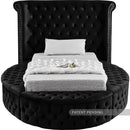  Color_Black  Size_Twin  -- Luxus Black Velvet Upholstered Twin Bed IMAGE 5