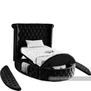  Color_Black  Size_Twin  -- Luxus Black Velvet Upholstered Twin Bed IMAGE 7