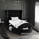  Color_Black  Size_Twin  -- Luxus Black Velvet Upholstered Twin Bed IMAGE 8