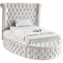 Meridian Luxus Twin Upholstered Platform Bed with Storage LuxusCream-T IMAGE 1