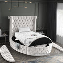  Color_Cream  Size_Twin  -- Luxus Cream Velvet Upholstered Twin Bed IMAGE 8