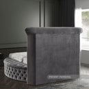 Color_Grey  Size_Twin  -- Luxus Grey Velvet Upholstered Twin Bed IMAGE 10