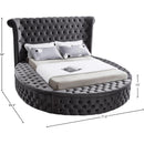  Color_Grey  Size_Twin  -- Luxus Grey Velvet Upholstered Twin Bed IMAGE 11
