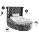 Color_Grey  Size_Twin  -- Luxus Grey Velvet Upholstered Twin Bed IMAGE 12