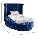  Color_Navy  Size_Twin  -- Luxus Navy Velvet Upholstered Twin Bed IMAGE 11