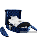  Color_Navy  Size_Twin  -- Luxus Navy Velvet Upholstered Twin Bed IMAGE 7