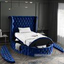  Color_Navy  Size_Twin  -- Luxus Navy Velvet Upholstered Twin Bed IMAGE 8