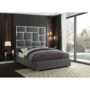  Color_Grey  Size_King  -- Milan Grey Vegan Leather Upholstered King Bed IMAGE 4