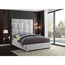  Color_White  Size_King  -- Milan White Vegan Leather Upholstered King Bed IMAGE 4