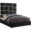 Meridian Milan Queen Upholstered Platform Bed MilanBlack-Q IMAGE 1