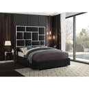  Color_Black  Size_Queen  -- Milan Black Vegan Leather Upholstered Queen Bed IMAGE 4