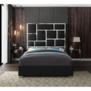  Color_Black  Size_Queen  -- Milan Black Vegan Leather Upholstered Queen Bed IMAGE 5