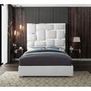  Color_White  Size_Queen  -- Milan White Vegan Leather Upholstered Queen Bed IMAGE 5