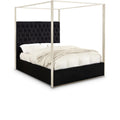  Color_Black  Size_King  -- Meridian Porter Upholstered Canopy Bed IMAGE 1