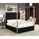  Color_Black  Size_King  -- Meridian Porter Upholstered Canopy Bed IMAGE 2