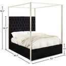 Meridian Porter Black Velvet King Bed IMAGE 3