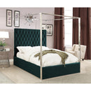  Color_Green  Size_King  -- Porter Green Velvet Upholstered King Bed IMAGE 2