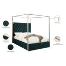  Color_Green  Size_King  -- Porter Green Velvet Upholstered King Bed IMAGE 4