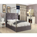  Color_Grey  Size_King  -- Porter Grey Velvet Upholstered King Bed IMAGE 2
