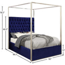  Color_Navy  Size_King  -- Porter Navy Velvet Upholstered King Bed IMAGE 3