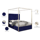  Color_Navy  Size_King  -- Porter Navy Velvet Upholstered King Bed IMAGE 4