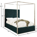  Color_Green  Size_Queen  -- Porter Green Velvet Upholstered Queen Bed IMAGE 3