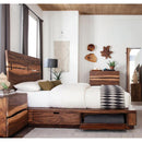  Size_Queen -- Winslow 223250SQ Wood Queen Storage Panel Bed - Smokey Walnut IMAGE 3