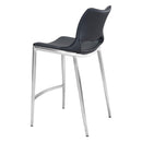  Zuo Ace 101391 Counter Stool - Black & Silver IMAGE 5