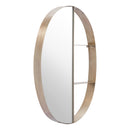  Zuo Latitude A12203 Oval Shelf Mirror - Antique Bronze IMAGE 1