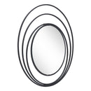  Zuo Luna A12207 Round Mirror - Black IMAGE 1